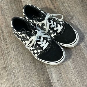 Checkered Youth Kids 4.5 Vans Off the Wall Old Skool Low top casual skate shoes